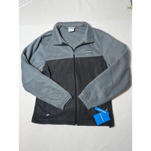 Columbia Mens Mount Grant Fleece Full Zip Jacket Grey Black XM1247-014 Medium